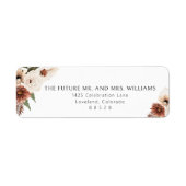 Terracotta Fall Wedding Return Address Etiket (Voorkant)