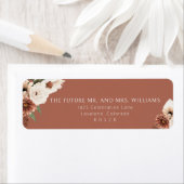 Terracotta Fall Wedding Return Address Etiket (Insitu)