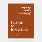 Terracotta Fall Wedding Welcome Acryl Bord (Voorkant)