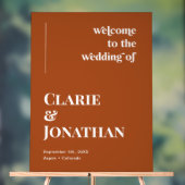 Terracotta Fall Wedding Welcome Acryl Bord (Neutraal)