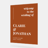Terracotta Fall Wedding Welcome Acryl Bord (Hoek)