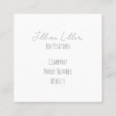 Terracotta Fine Linen Weave Name Kantoor Vierkante Visitekaartje (Achterkant)