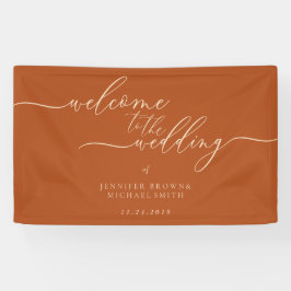 Terracotta Flag Welcome to the wedding Spandoek