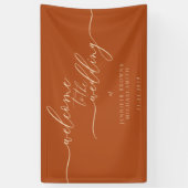 Terracotta Flag Welkom bij de bruiloft Spandoek (Verticaal)