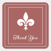 Terracotta Fleur de Lis Hartelijk dank, Stickers (Voorkant)