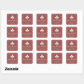 Terracotta Fleur de Lis Save the Date Stickers (Vel)