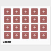 Terracotta Fleur de Lis Wedding Stickers (Vel)
