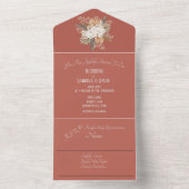 Terracotta Floral All In One Uitnodiging (Binnen)