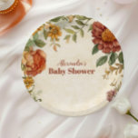 Terracotta Floral Baby in Bloom Baby shower Papieren Bordje<br><div class="desc">Voltooi uw baby shower tafel instelling met onze Baby In Bloom Blush & Blauwgroen Spring Bloemen Douche Papier Borden. Ontworpen met delicate blos en blauwgroen waterverf bloemen, deze borden brengen een frisse en verfijnde touch aan uw feest. Ideaal voor een baby shower met een lente- of tuinthema, deze borden vangen...</div>