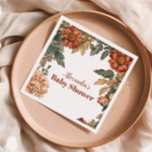 Terracotta Floral Baby in Bloom Baby shower Servet