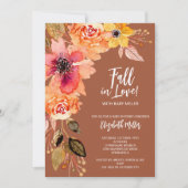 Terracotta Floral Baby shower Kaart (Voorkant)