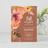 Terracotta Floral Baby shower Kaart (Staand voorkant)