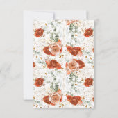 Terracotta Floral Boho Bewaar de datum Save The Date (Achterkant)