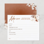 Terracotta Floral Boho Elegant Advice Kaart (Voorkant / Achterkant)