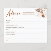 Terracotta Floral Boho Elegant Advice Kaart (Voorkant)