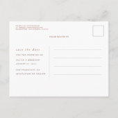 Terracotta Floral Boho Exotic Save the Date Aankondigingskaart (Achterkant)