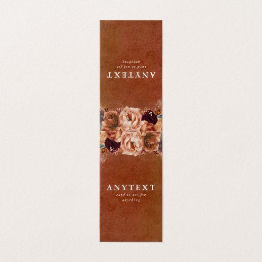 Terracotta Floral Boho Folded Kaart (Buitenkant ongevouwen)