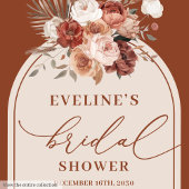 Terracotta Floral Boho Napkins for Bridal Shower  Servet