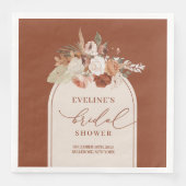 Terracotta Floral Boho Napkins for Bridal Shower  Servet (Voorkant)