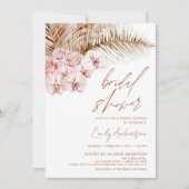 Terracotta Floral Boho Pampas Grass Vrijgezellenfe Kaart (Voorkant)