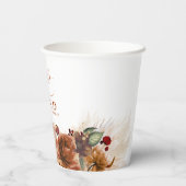 Terracotta Floral Boho The Perfect Blend Papieren Bekers (Achterkant)
