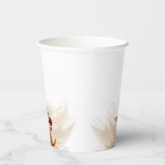 Terracotta Floral Boho The Perfect Blend Papieren Bekers (Rechts)