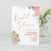 Terracotta Floral Boho Vrijgezellenfeest Kaart (Staand voorkant)