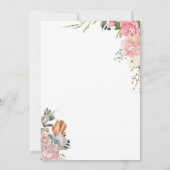 Terracotta Floral Boho Vrijgezellenfeest Kaart (Achterkant)