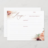 Terracotta Floral Boho Vrijgezellenfeest Recipe (Voorkant / Achterkant)