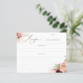 Terracotta Floral Boho Vrijgezellenfeest Recipe (Staand voorkant)