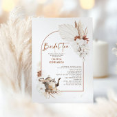 Terracotta Floral Boho Vrijgezellenfeest Tea Party Kaart