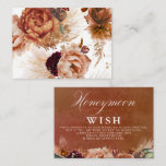 Terracotta Floral Boho Wedding Honeymoon Wish Informatiekaartje<br><div class="desc">Terracotta Floral Wedding Honeymoon Fund of Honeymoon Wish Kaart</div>