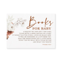 Terracotta Floral Book for Baby Baby shower