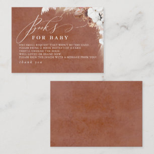 Terracotta Floral Books for Baby Informatiekaartje