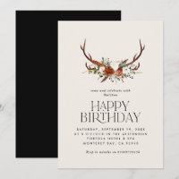Terracotta floral botanical stag modern rustic inv