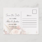 Terracotta Floral Botanical Wedding Save the Date Aankondigingskaart (Achterkant)