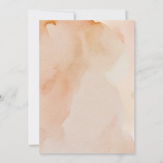 Terracotta Floral Botanische Waterverf QR-code Kaart (Achterkant)