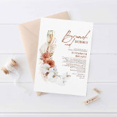 Terracotta Floral Brunch en Bubble Vrijgezellenfee Kaart