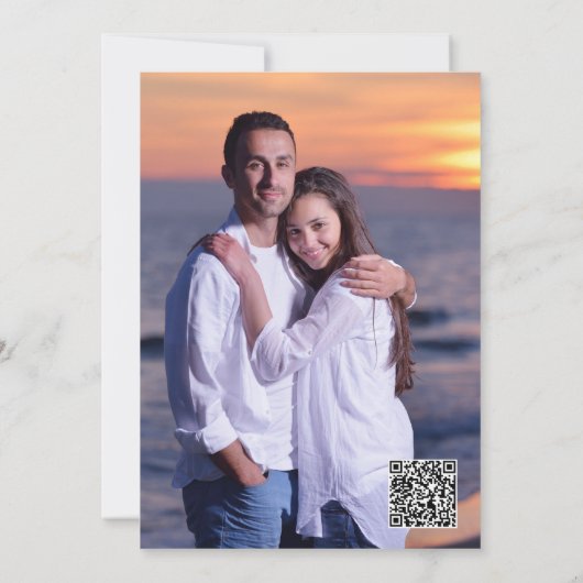 Terracotta Floral Damask Wedding Invitation Kaart (Achterkant)