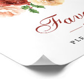 Terracotta Floral Foliage Winter Wedding Favors Poster (Hoek)