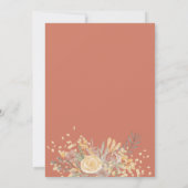 Terracotta floral gold easter brunch egg hunter kaart (Achterkant)