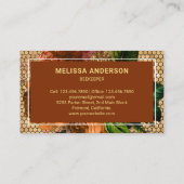 Terracotta Floral Gold Foil Honeycomb Honey Bee Visitekaartje (Achterkant)