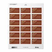 Terracotta Floral Holiday Retour Adres Label (Full Sheet)
