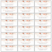 Terracotta Floral Individuele Gast Adresetiketten Sticker (Voorkant)