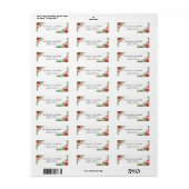 Terracotta Floral kerstbruiloft Return Address Etiket (Full Sheet)
