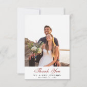 Terracotta Floral Kerstmis Pine Bough Wedding Bedankkaart (Voorkant)