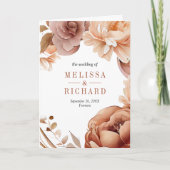 Terracotta Floral Mason Jar QR Code Wedding (Voorkant)