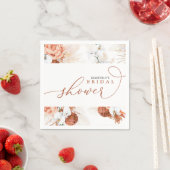 Terracotta Floral Pampas gras elke douche Servet (Insitu)