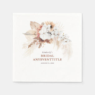 Terracotta Floral Pampas grass Any Event Servet