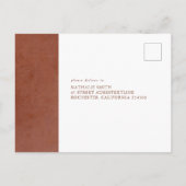 Terracotta Floral Pampas Grass RSVP Briefkaart (Achterkant)